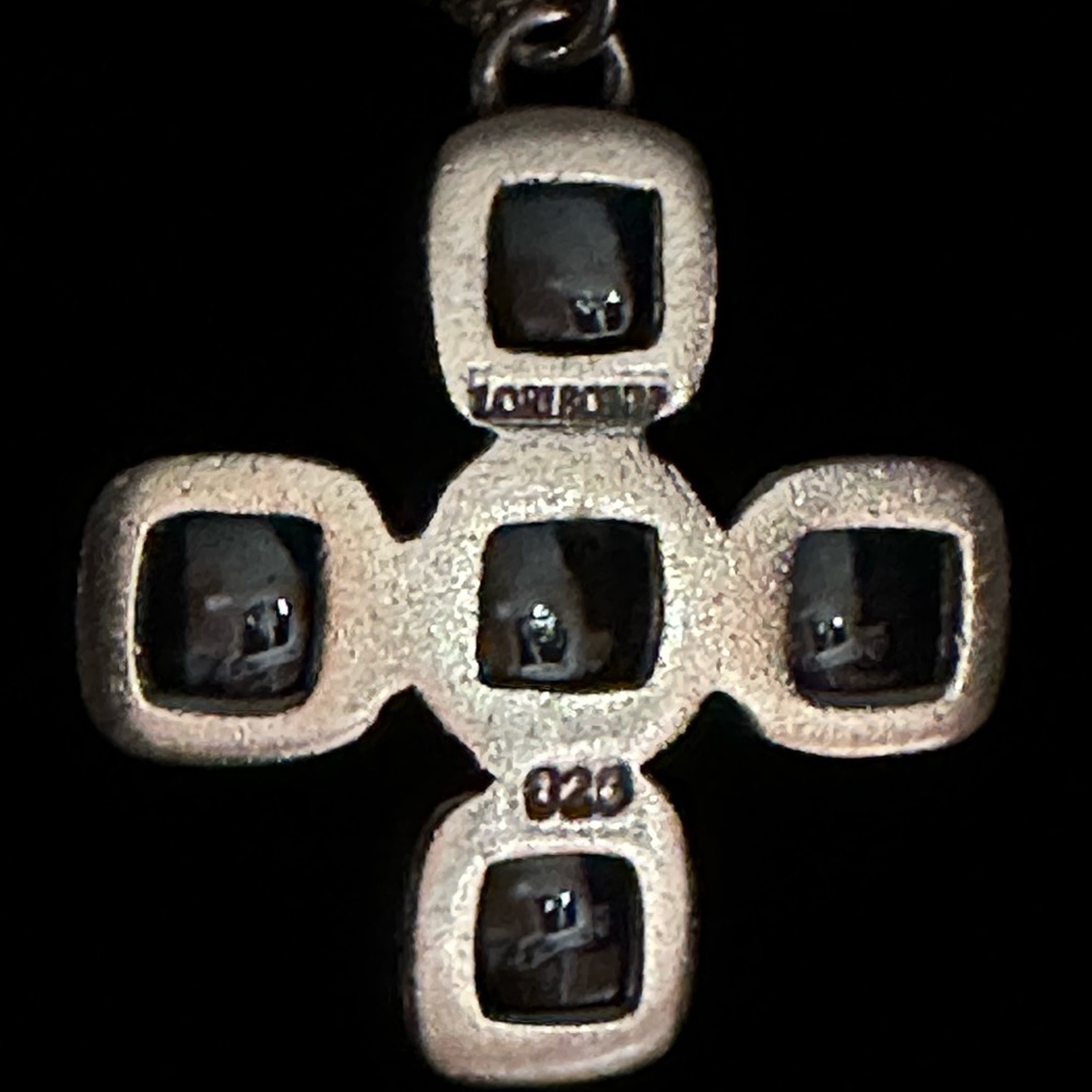Vintage Lori Bonn Chalcedony cross bracelet. sterling Silver quartz 7 1/2 “ long - Picture 4 of 7